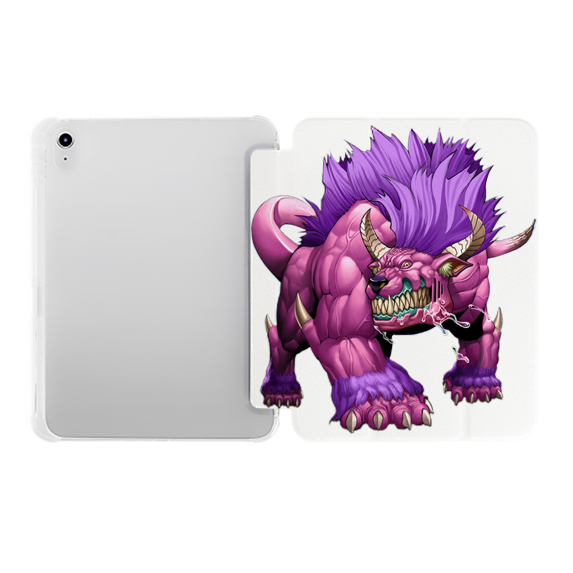 （画像用） 遊☆戯☆王 Yu-Gi-Oh! IPad ケース ペン収納付き 三つ折りスタンド PUレザー×シリコン 対応機種9.5/10.5/10.9インチ